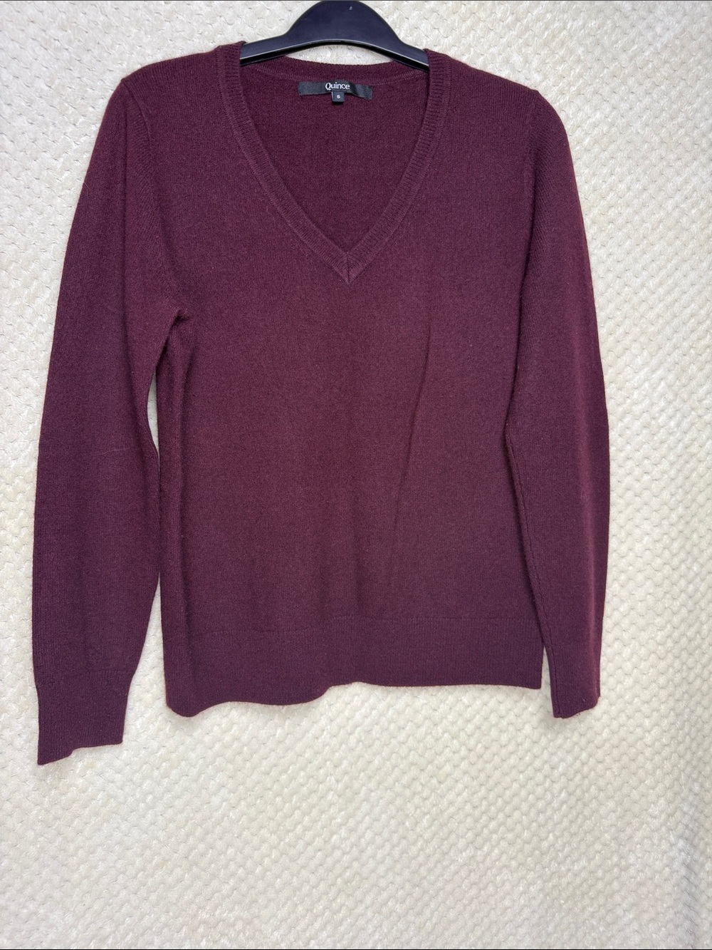 Quince Women's V-Neck Sweater - Maroon
